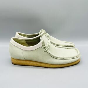 Clarks Shoes Mens 9.5 Green Suede Originals Moc Toe Moccasin Casual Comfort
